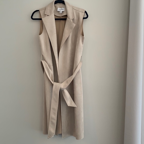 Joseph Ribkoff ultra suede long duster vest - Picture 3 of 5